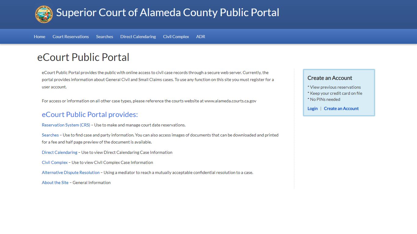 eCourt Public Portal | Alameda eCourt Public Portal